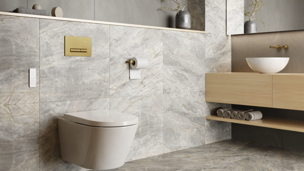 Aurro przycisk spłukujący do stelaża podtynkowego WC Shiro 2.0, złoty szczotkowany