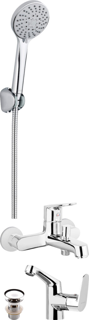 Zestaw baterii łazienkowych – wannowy