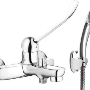 Bateria wannowa z zestawem prysznicowym z dźwignią Clinic