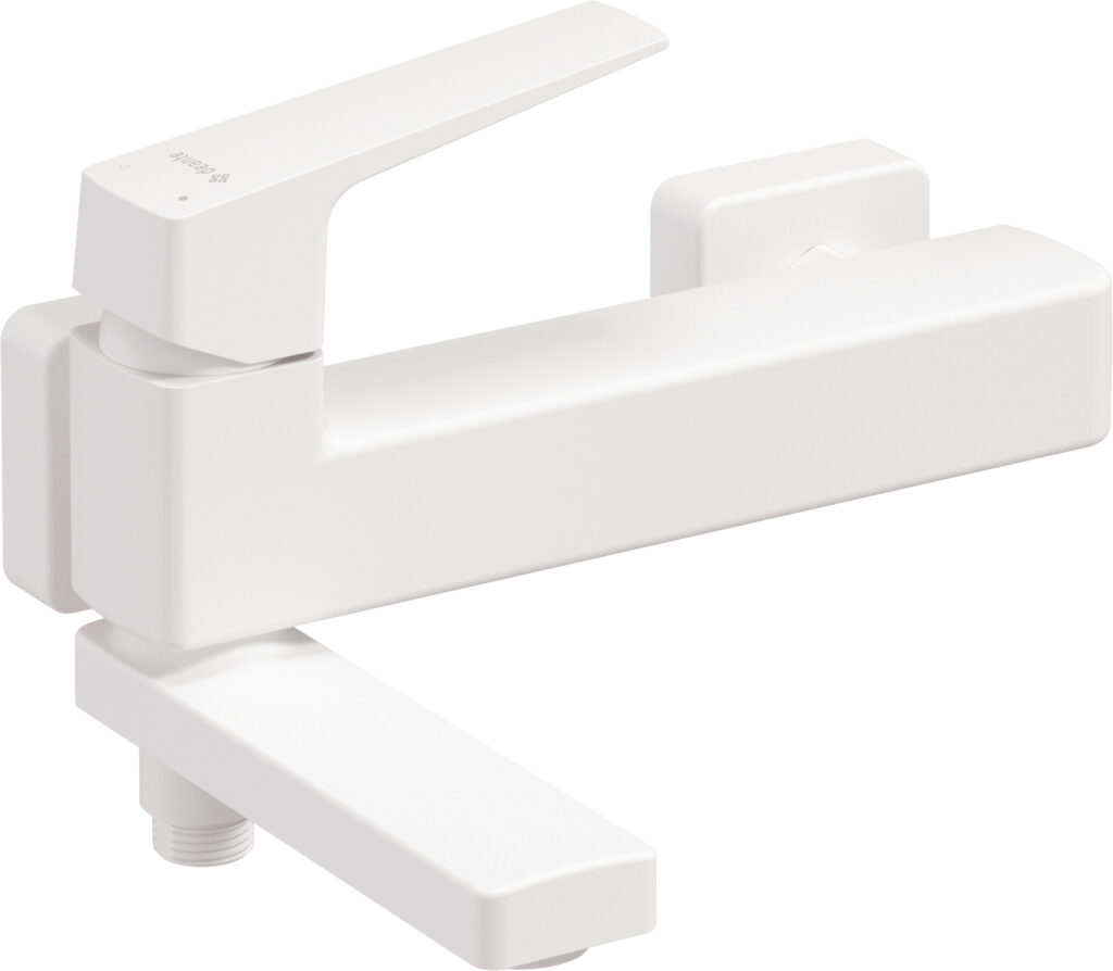 Bateria wannowa ścienna – ze składaną wylewką