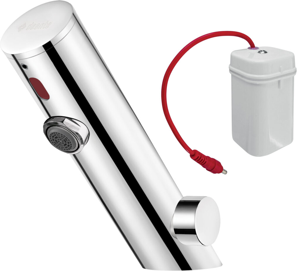 Bateria umywalkowa bezdotykowa z regulacją temperatury – 4xAA