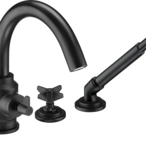 Bateria wannowa 4-otworowa z zestawem prysznicowym