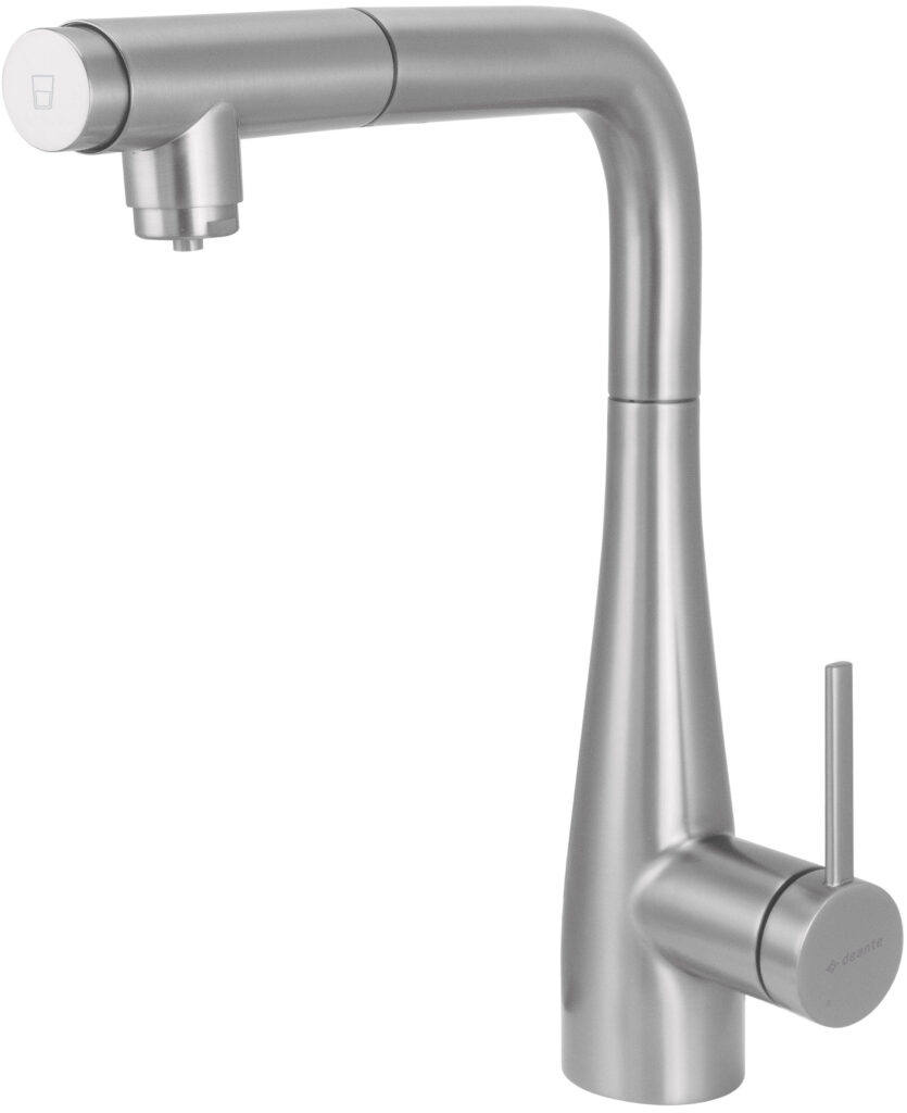 Bateria kuchenna z podłączeniem do filtra wody z wyciąganą wylewką