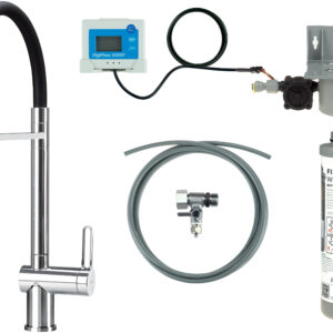 Bateria kuchenna z zestawem do filtracji wody  z elastyczną wylewką