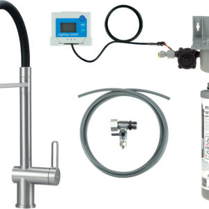 Bateria kuchenna z zestawem do filtracji wody  z elastyczną wylewką