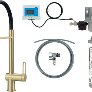 Bateria kuchenna z zestawem do filtracji wody  z elastyczną wylewką