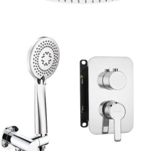 Zestaw prysznicowy podtynkowy z wylewką wannową