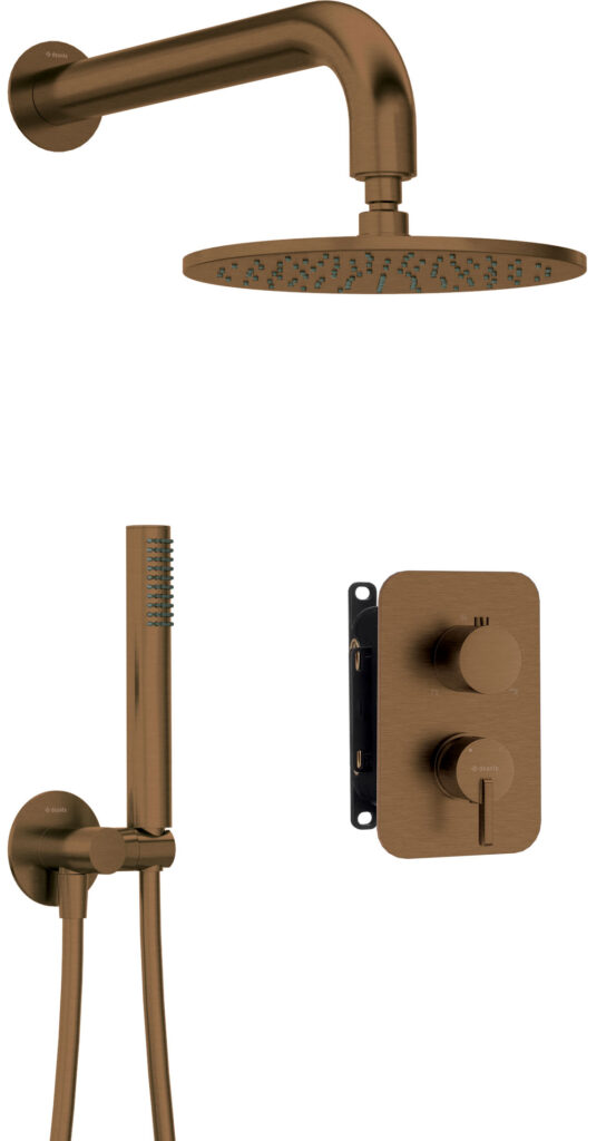 Zestaw prysznicowy podtynkowy z BOXem mieszaczowym – z głowicą prysznicową