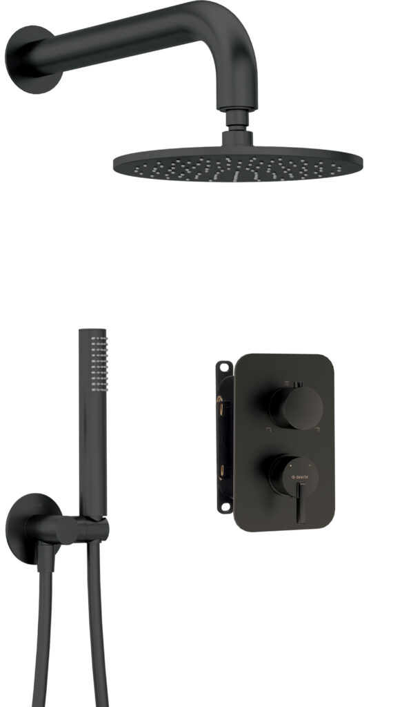 Zestaw prysznicowy podtynkowy z BOXem mieszaczowym – z głowicą prysznicową