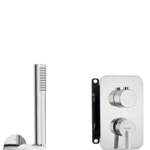 Zestaw prysznicowy podtynkowy z BOXem mieszaczowym – z główką natryskową