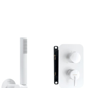 Zestaw prysznicowy podtynkowy z BOXem mieszaczowym – z główką natryskową