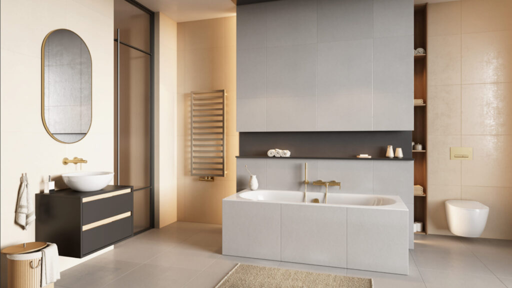 Brego grzejnik łazienkowy 115×50 cm, cappuccino