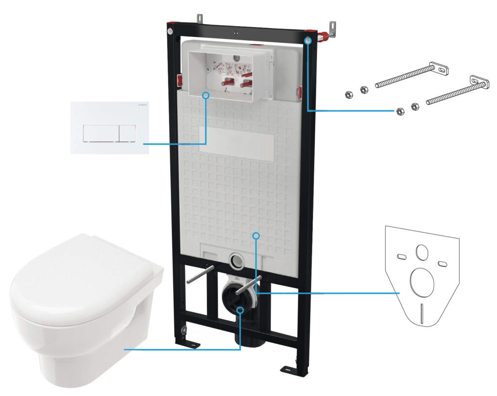 Zestaw WC podtynkowy 6 w 1
