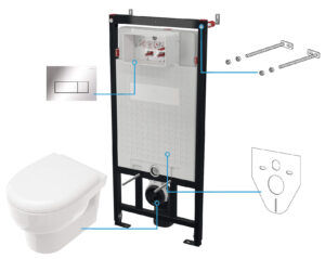 Zestaw WC podtynkowy 6 w 1