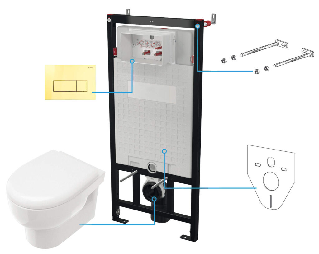Zestaw WC podtynkowy 6 w 1