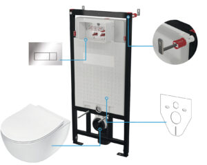 Zestaw WC podtynkowy 6 w 1