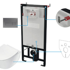 Zestaw WC podtynkowy 6 w 1