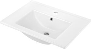 Umywalka ceramiczna wpuszczana z miejscem na baterię – 60 cm