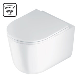 Miska WC z deską bezkołnierzowa – spłukiwanie wirowe