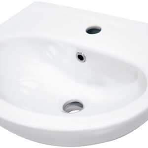 Umywalka ceramiczna ścienna z miejscem na baterię