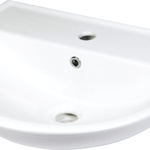 Umywalka ceramiczna ścienna z miejscem na baterię