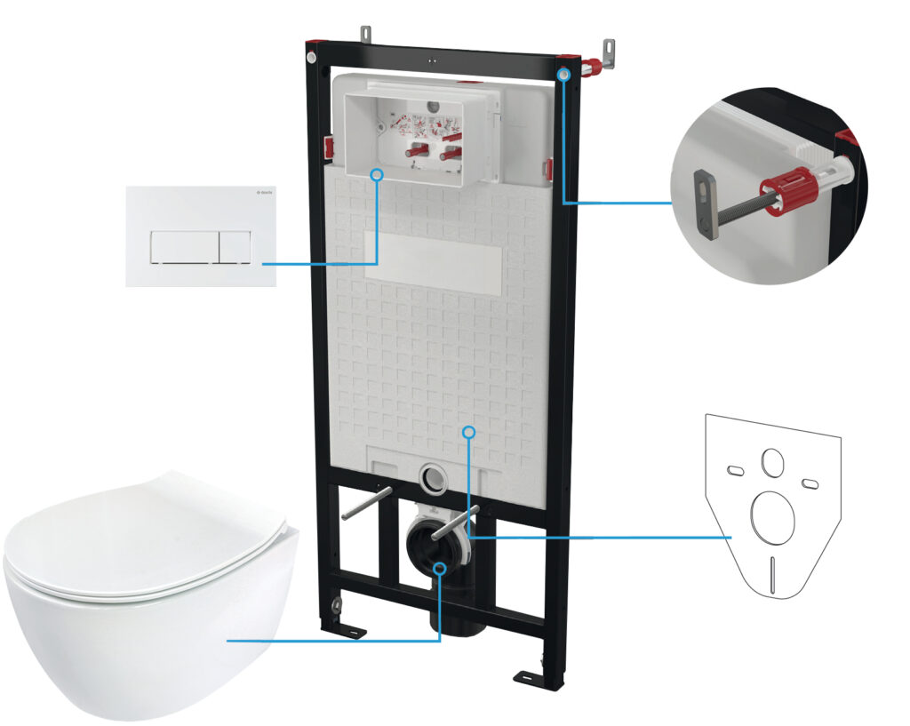 Zestaw WC podtynkowy 6 w 1