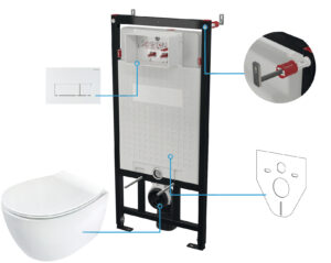 Zestaw WC podtynkowy 6 w 1