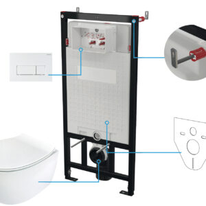 Zestaw WC podtynkowy 6 w 1