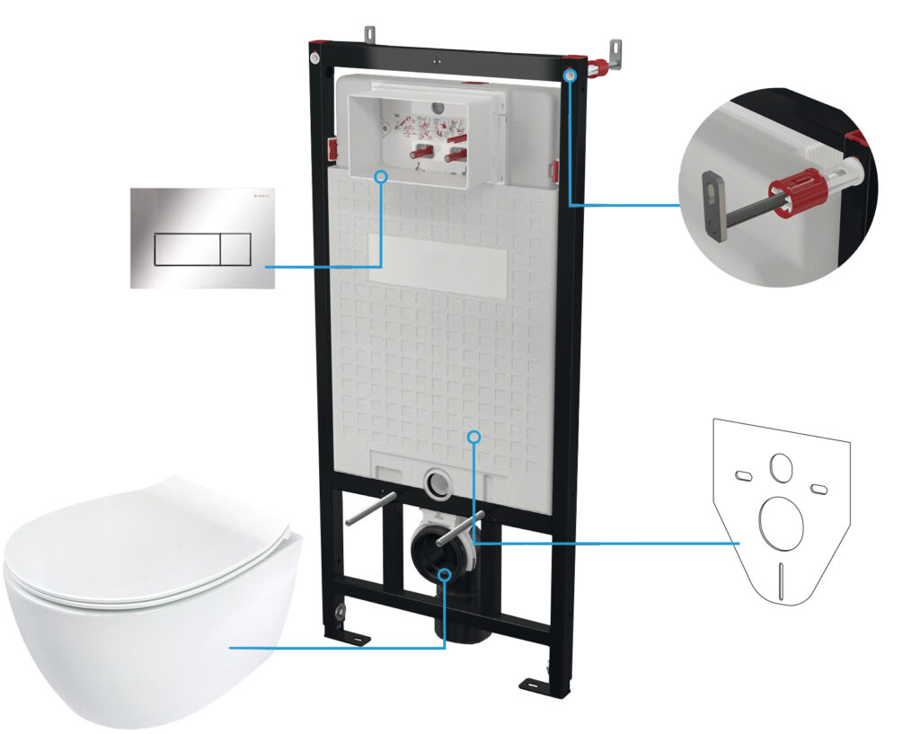 Zestaw WC podtynkowy 6 w 1