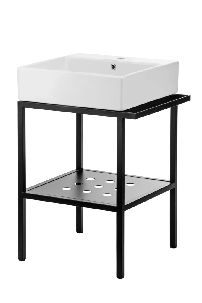 Konsola łazienkowa stojąca z umywalką – 56.5×50 cm