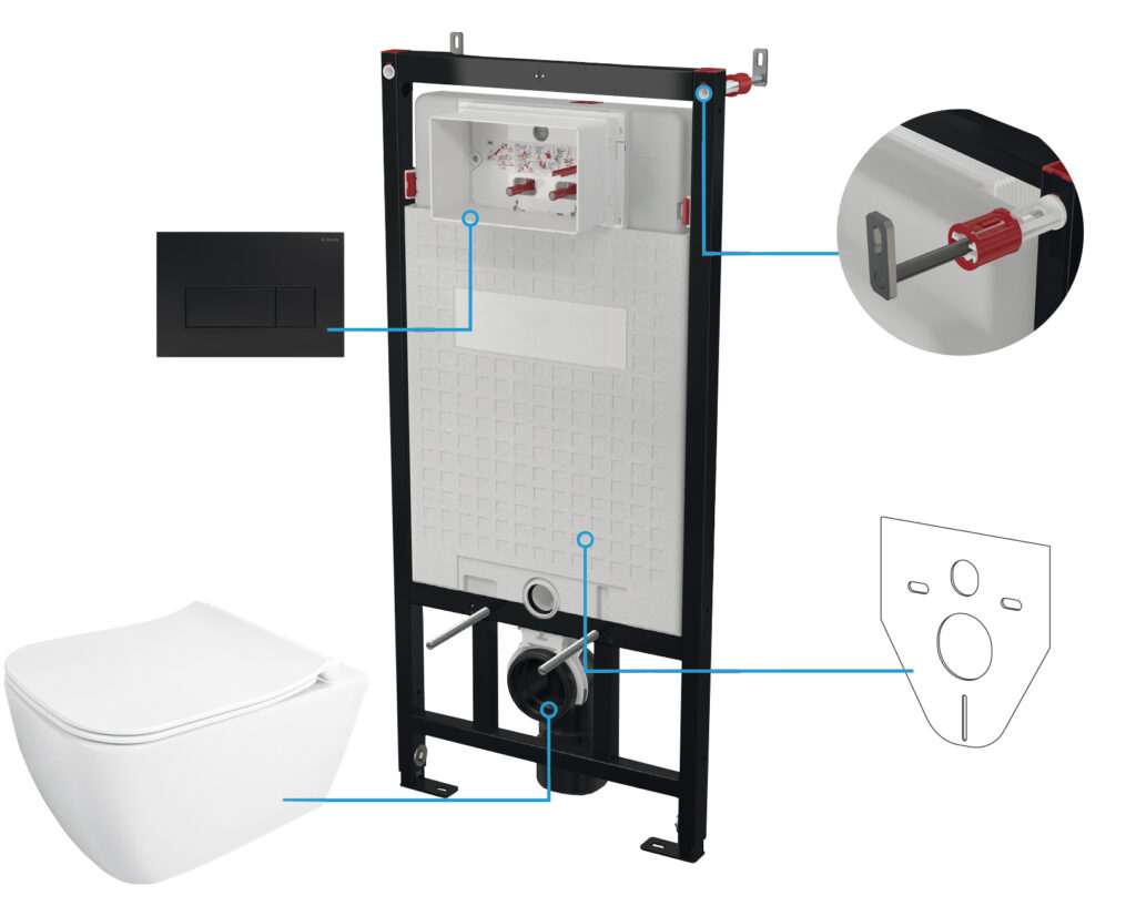 Zestaw WC podtynkowy 6 w 1