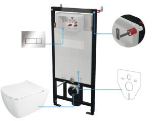 Zestaw WC podtynkowy 6 w 1