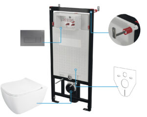 Zestaw WC podtynkowy 6 w 1