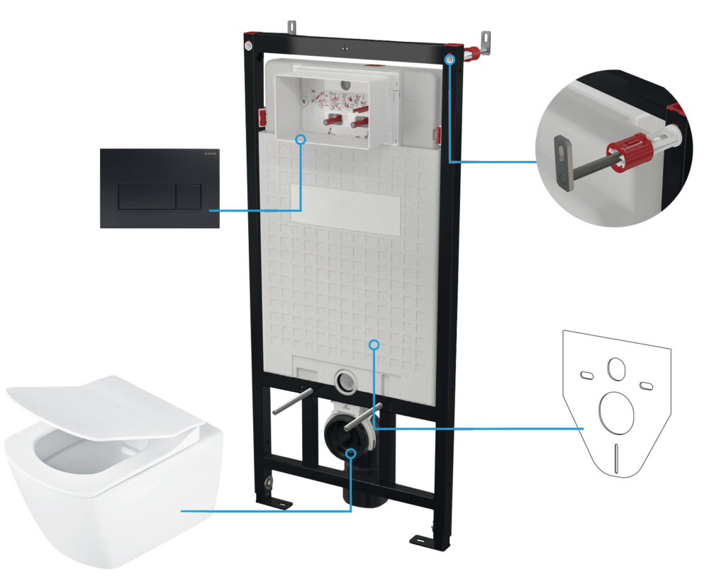 Zestaw WC podtynkowy 6 w 1