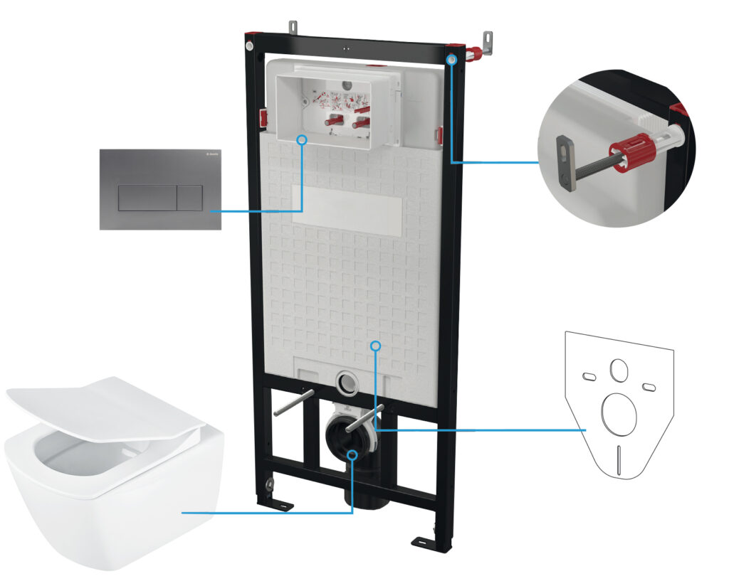 Zestaw WC podtynkowy 6 w 1