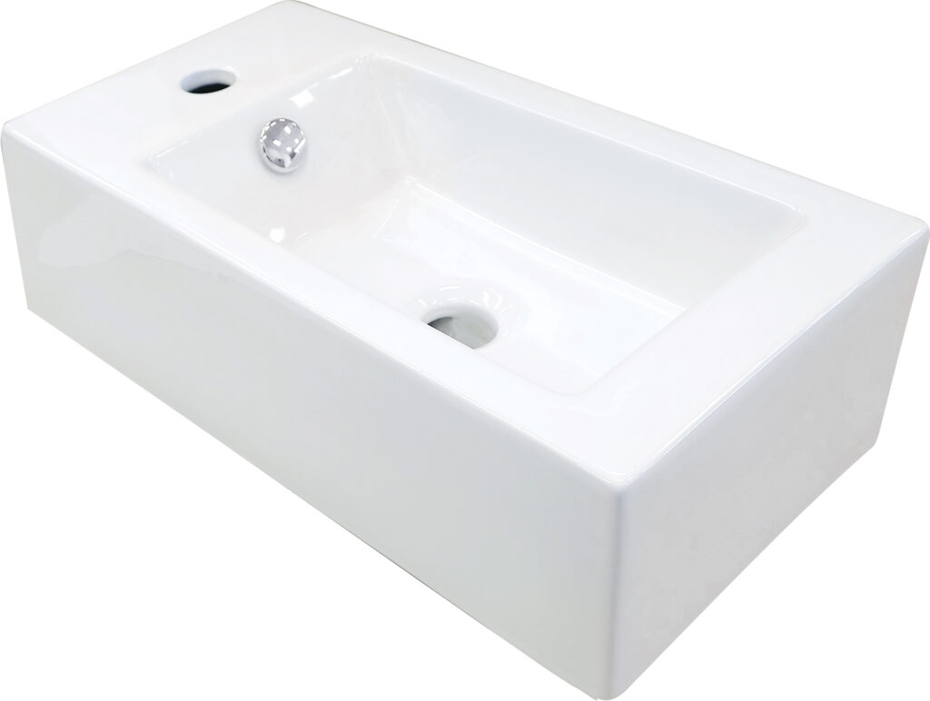 Umywalka ceramiczna nablatowa lewa