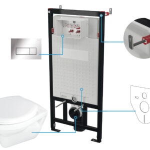 Zestaw WC podtynkowy 6 w 1