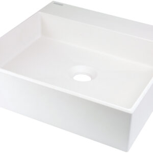 Umywalka granitowa nablatowa z miejscem na baterię – 400×400 mm