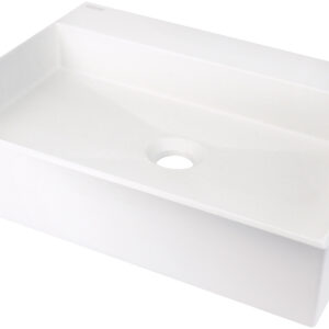 Umywalka granitowa nablatowa z miejscem na baterię – 500×400 mm