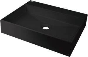 Umywalka granitowa nablatowa z miejscem na baterię – 500×400 mm