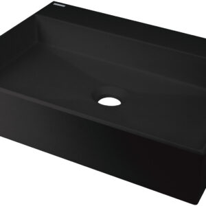 Umywalka granitowa nablatowa z miejscem na baterię – 500×400 mm