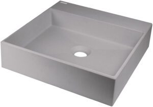 Umywalka granitowa nablatowa z miejscem na baterię – 400×400 mm