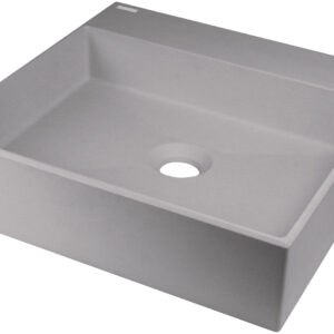 Umywalka granitowa nablatowa z miejscem na baterię – 400×400 mm