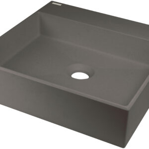 Umywalka granitowa nablatowa z miejscem na baterię – 400×400 mm