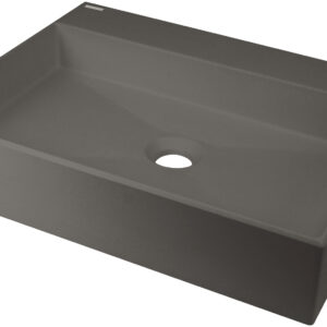 Umywalka granitowa nablatowa z miejscem na baterię – 500×400 mm