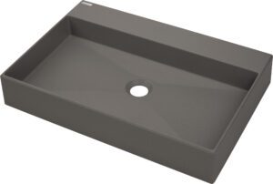 Umywalka granitowa nablatowa z miejscem na baterię – 60×40 cm