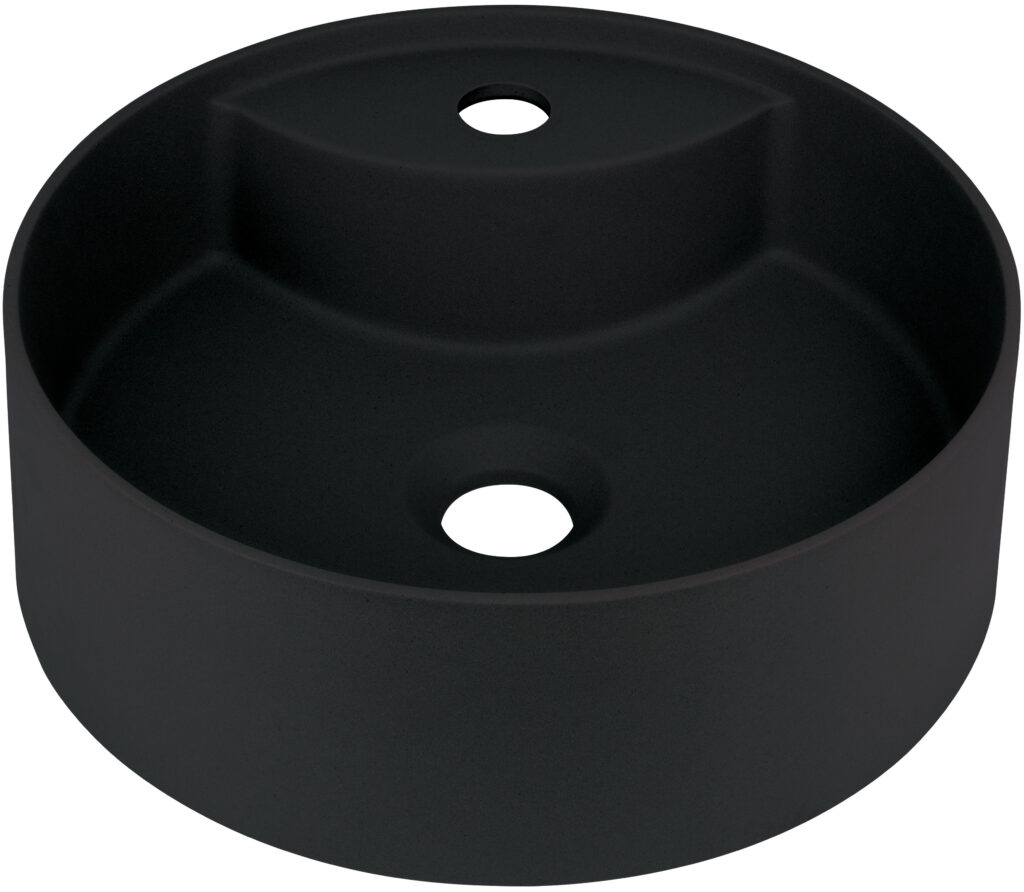 Umywalka granitowa nablatowa z miejscem na baterię