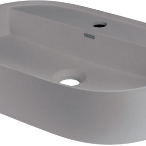 Umywalka granitowa nablatowa z wyspą na baterię – owalna