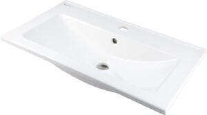 Umywalka ceramiczna wpuszczana z miejscem na baterię