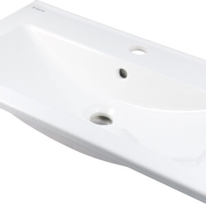 Umywalka ceramiczna wpuszczana z miejscem na baterię